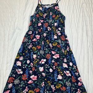 Old Navy Kids Floral Dress - Navy and Multicolor